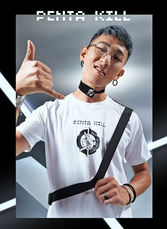 361 esports series 2018 hè mới 361 độ nam cổ tròn ngắn Áo phông thể thao giản dị nam ngắn tay áo thun nam đẹp