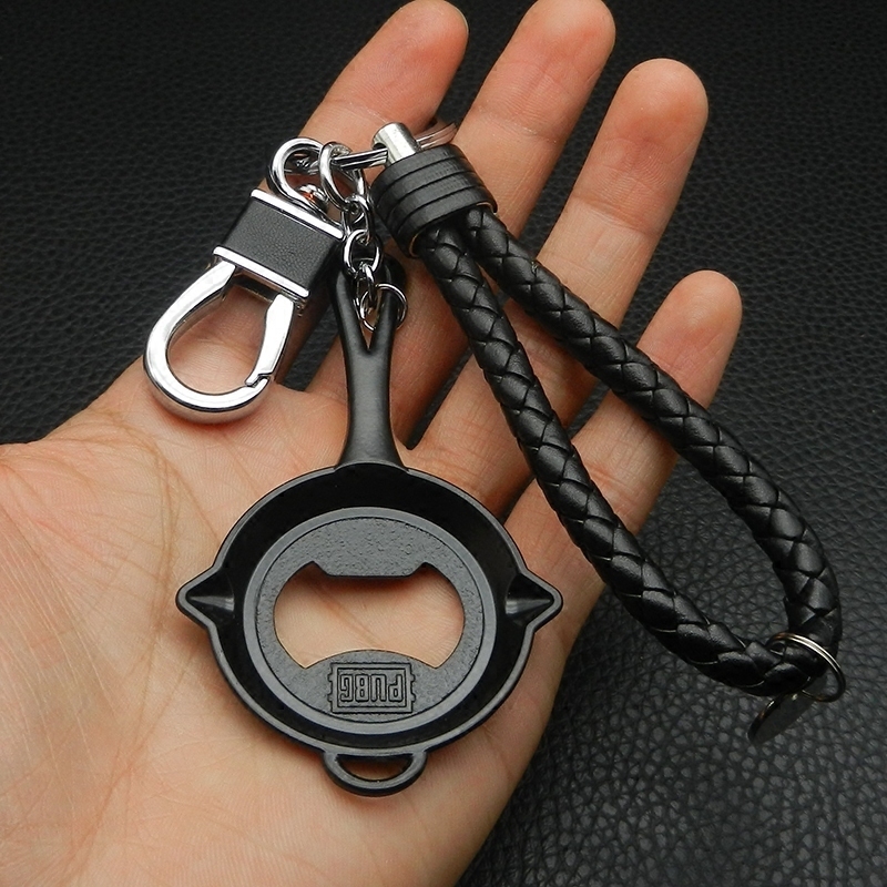 Playerunknown's Battlegrounds (Pubg) Keychain Frying Pan Beer Bottle Opener Keyring Pubg Key Chain Small Gift