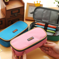 Korean creative retro personalized pen bag super large capacity pencil case cosmetic bag student stationery bag
