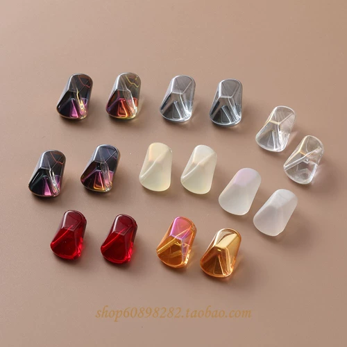 Стеклянные серьги, ожерелье, цепочка, аксессуары, DIY