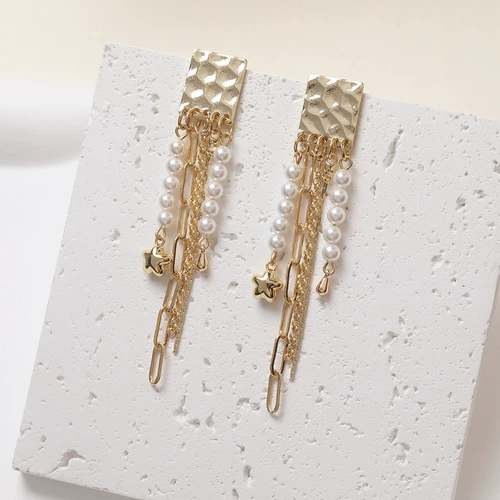 Квадратные серьги, аксессуары, 14 карат, золотой цвет