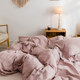 Nordic style waffle jacquard cotton four-piece set 1.8m pure cotton simple princess quilt cover sheets and ຜ້າປູບ່ອນນອນ