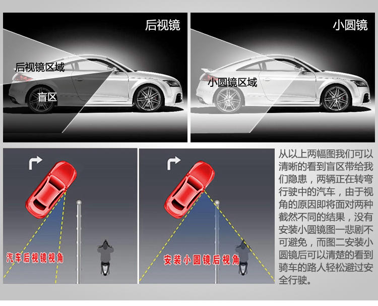 Chevrolet Cruze 2017 phụ kiện sửa đổi đặc biệt cung cấp gương chiếu hậu xe ô tô đảo ngược gương tròn nhỏ - Rửa sạch / Chăm sóc vật tư túi đựng đồ cá nhân mini