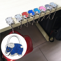 Creative Fashion Elephant Bag Hook hanging Bauer Desktop Handbags Hook folding and portable Dual-purpose hanging bag hooks