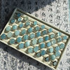 Special offer, free shipping, worry-free aquamarine large cabochon ring