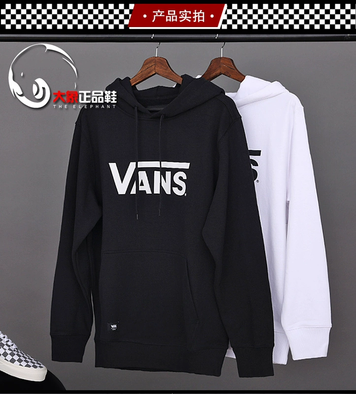 Vans / Fans Logo cổ điển In Áo len thể thao trùm đầu Áo len chính hãng | VN0A3DGPWHT - Thể thao lông cừu / jumper