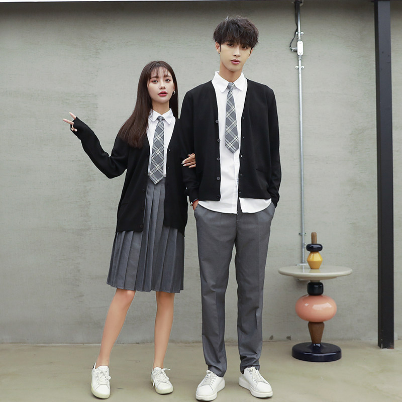 Han Editions Class Uniform Day Department Uniform Inlen College Wind Junior High School Students Fall School Uniforms Korea Ins Choral Suit