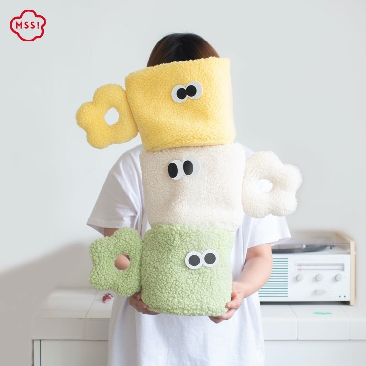 MSS Meow Warlock original new flower white storage bucket desktop daily skin care products finishing small storage bag