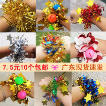 61 Bracelet pour enfants de jardin denfants pour enfants de saut à la table de danse cheerleading Games bracelet Bell Wrist Flowers