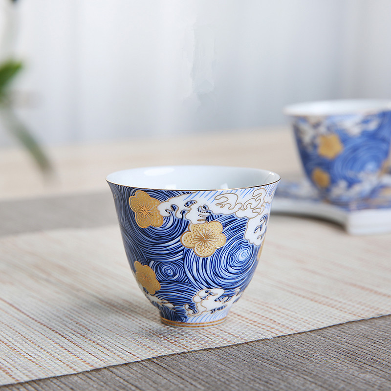 Enamels color vintage tea cup ceramic small tea cup Kung Fu Tea Cup home single cup tea cup individual cup Master Cup