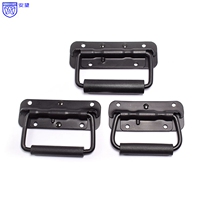 AW Black Spring folding handle prop box tool aluminum box handle movable handle folding industrial spring handle