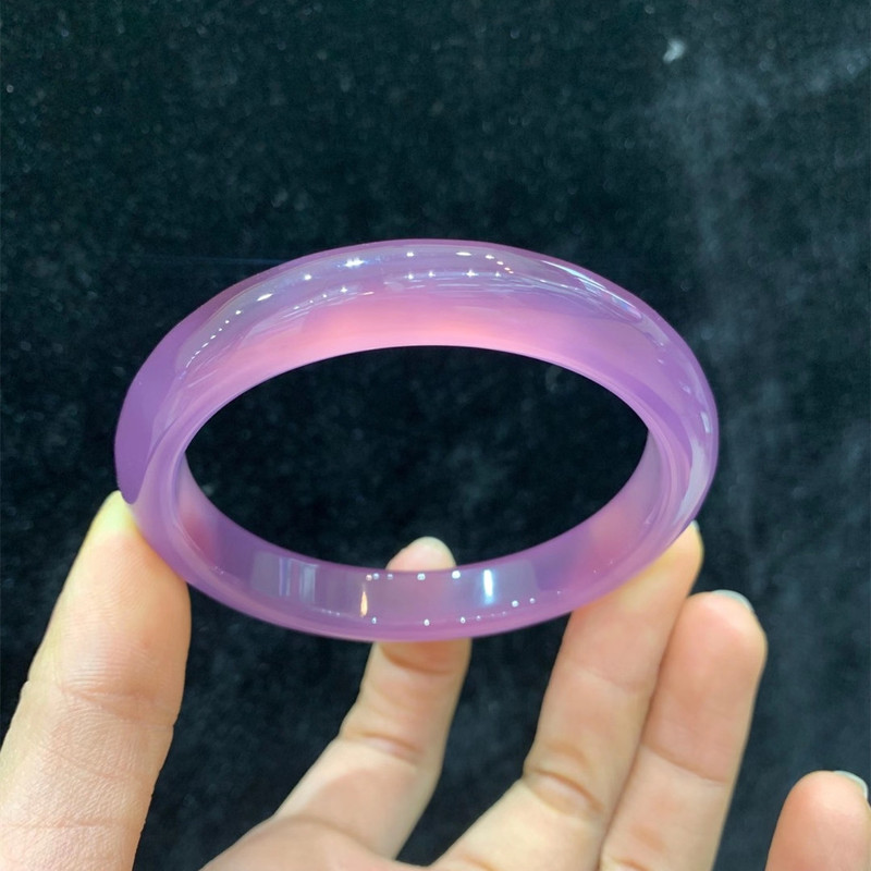 Natural Amethyst Bracelet for Women, Purple Agate Bracelet, Icy Translucent Purple Chalcedony Bracelet, Gift for Girls Natural Amethyst Bracelet for Women, Purple Agate Bracelet, Icy Translucent Purple Chalcedony Bracelet, Gift for Girls