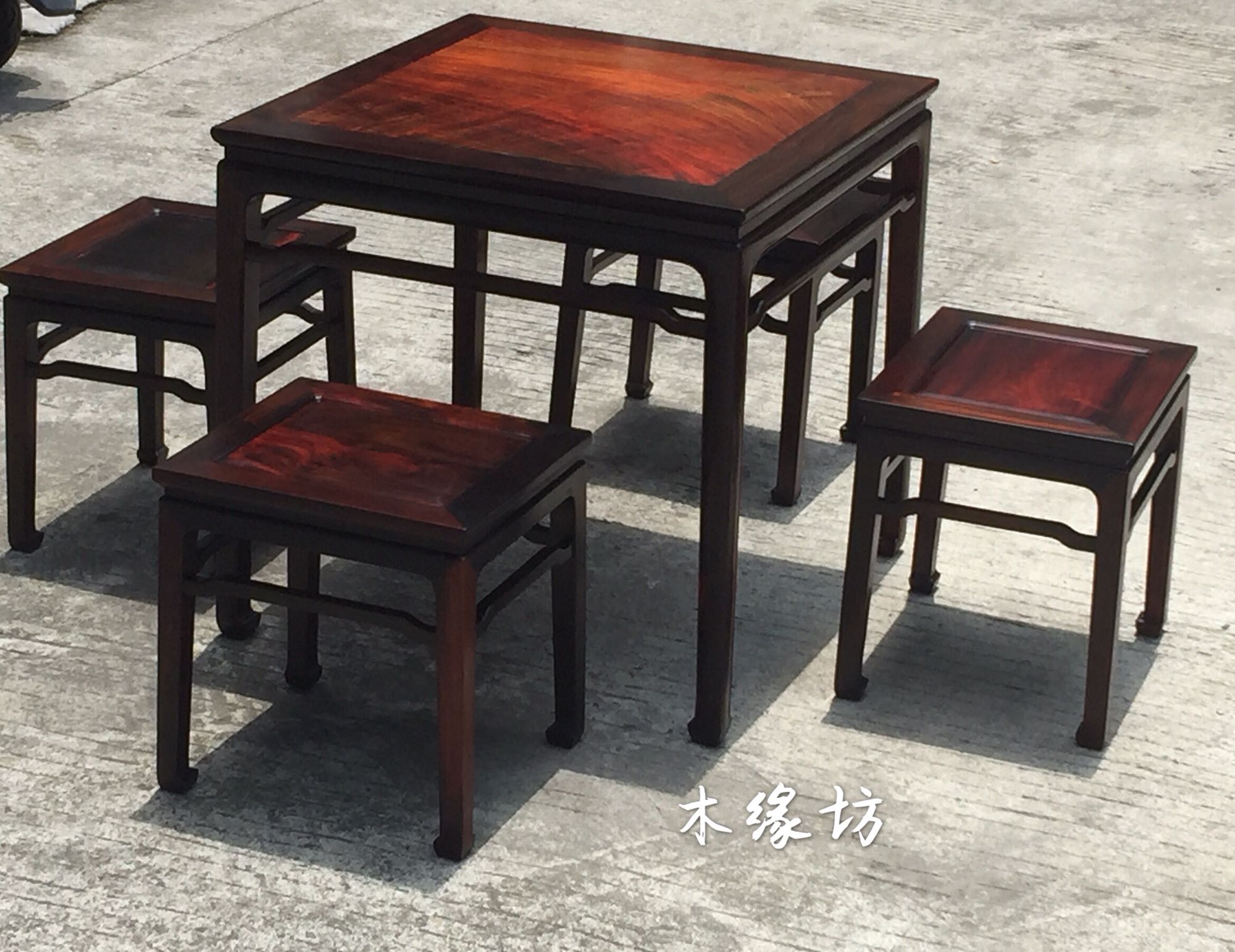 Red acid branch single board Eight immortals table set