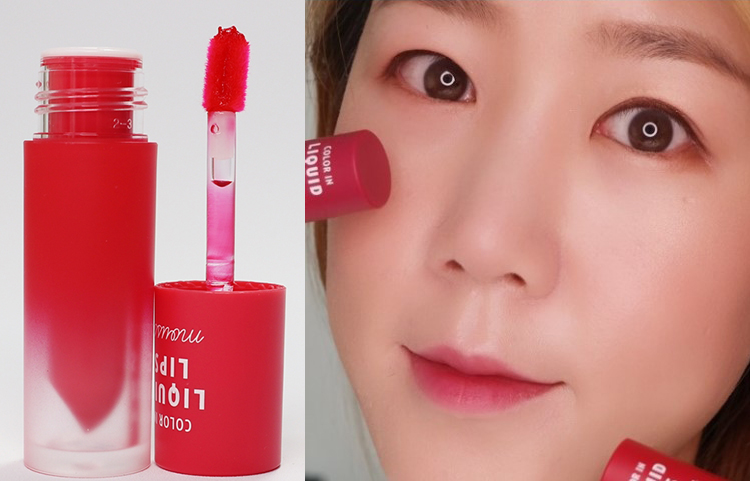ETUDE HOME trái cây mousse lip glaze mờ son bóng nhuộm môi lỏng Hàn Quốc đích thực không tẩy - Son bóng / Liquid Rouge 	son bóng tom ford	