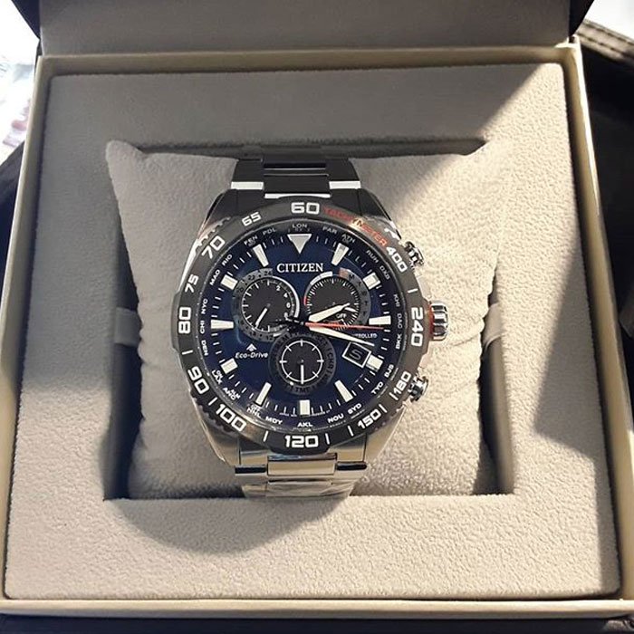 5Cgo CITIZEN PROMASTER radio wave light kinetic energy watch CB5034-82L Taiwan including customs duties