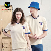 2022 new products VITRO Korea badminton suit KUNCAT joint section for men and women with short sleeve suit quick dry T-shirt
