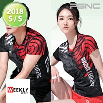 Spring Summer 2018 new PGNC badminton suit PEGGY Peco-cool dry breathable sport short-sleeved T-shirt