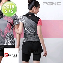 Spring Summer 2018 new PGNC badminton suit PEGGY womens Peggy speed dry breathable short sleeve set k