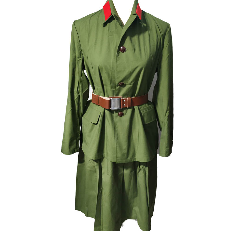 Stock collection 65 - style military green woman summer indeed dress retired green dress celebration of the true blue skirt