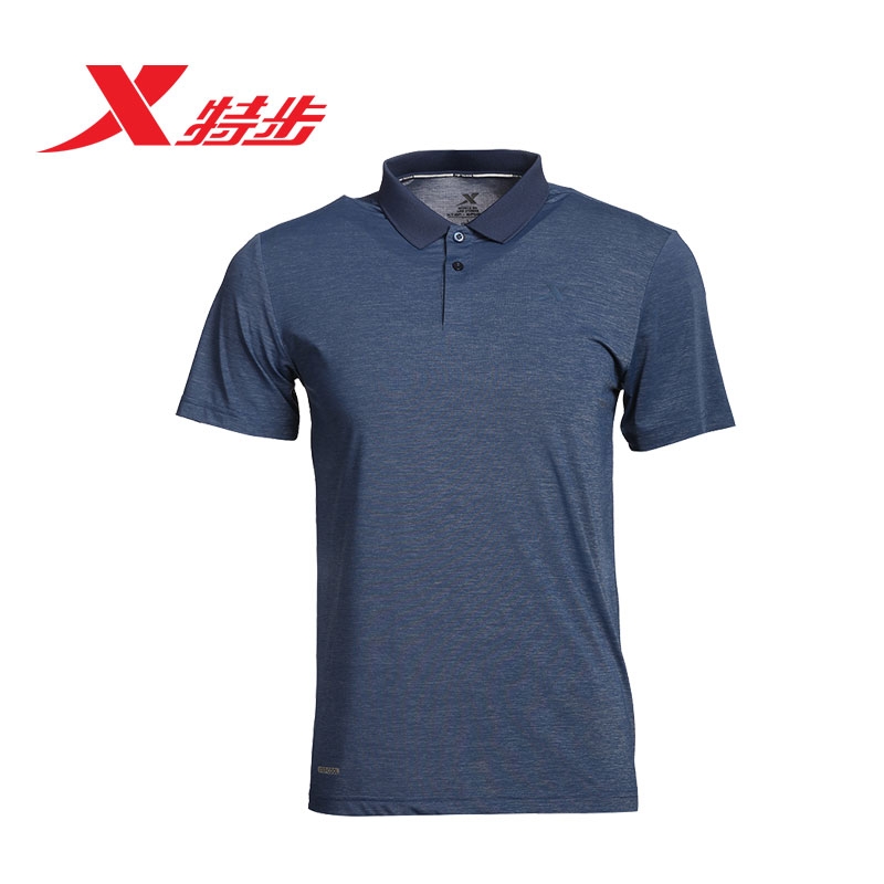 Áo thun nam tay ngắn Xtep 2019 hè mới thể thao thời trang thoải mái giải trí thể dục ngoài trời - Áo polo thể thao áo polo tay lỡ