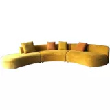 Изогнутый дизайнерский диван, ткань для гостиной, Италия