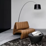 Швейцарская Барселона Фолд DS-266 Дизайнерский одиночный ленивый саудовский диван лока-хе-хэк