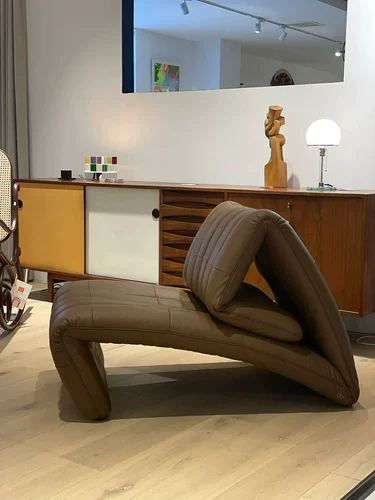 Швейцарская Барселона Фолд DS-266 Дизайнерский одиночный ленивый саудовский диван лока-хе-хэк