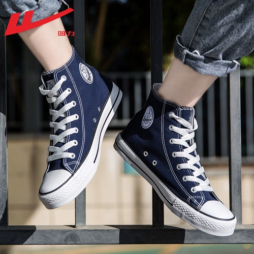 Warrior, тканевые высокие сапоги, мужская весенняя универсальная обувь для отдыха, синие кроссовки