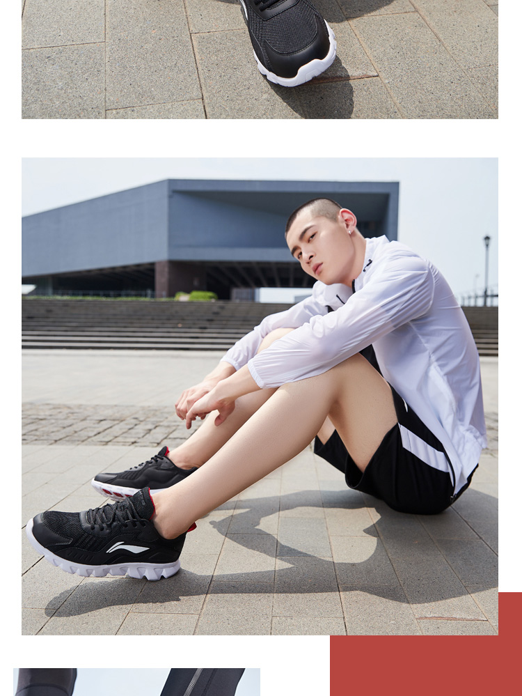 Giày chạy bộ Li Ning giày nam 2019 đôi giày mới buổi sáng giày chạy bộ hấp thụ sốc giày chống trượt giày thể thao nam - Giày chạy bộ giày thể thao nữ đế cao