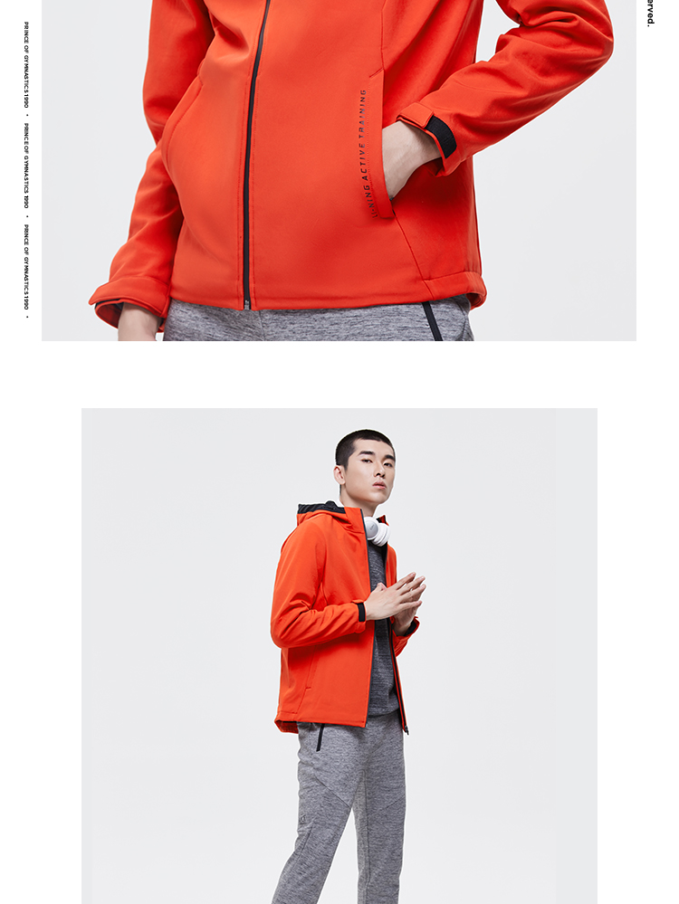 Áo gió Li Ning nam mới đào tạo loạt áo gió áo khoác trùm đầu Áo sơ mi mỏng mùa đông dệt thể thao - Áo gió thể thao áo khoác nam 2 lớp cao cấp