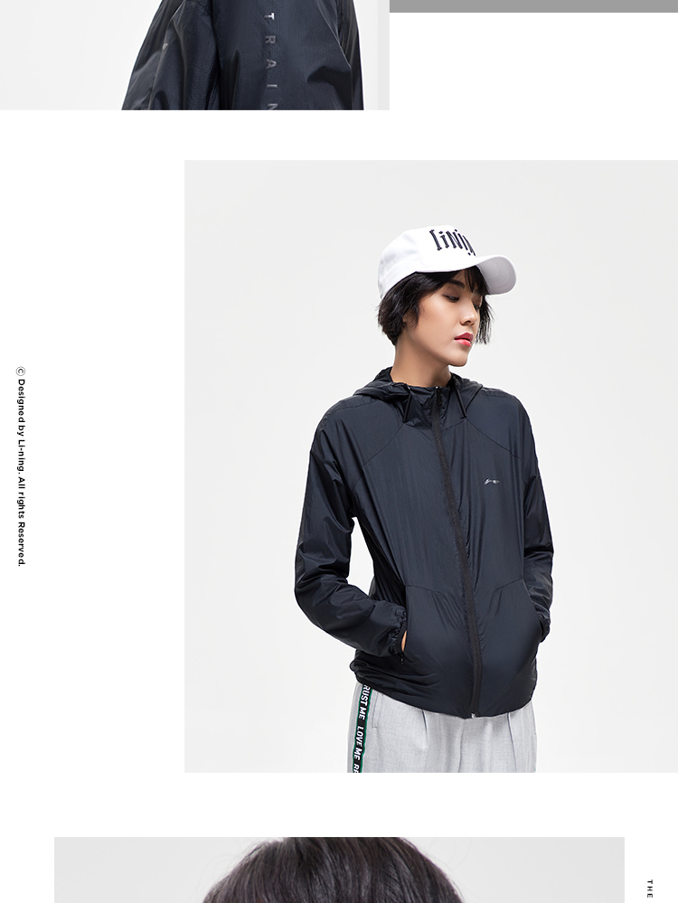 Áo gió Li Ning Bà 2019 mới đào tạo loạt áo len trùm đầu áo khoác mùa xuân dệt thể thao - Áo gió thể thao áo khoác nam lining chính hãng