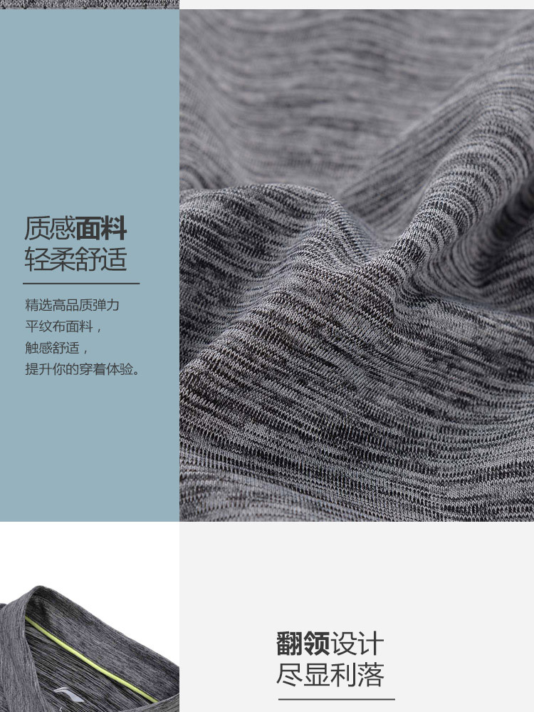 Li Ning áo sơ mi ngắn tay nam hàng loạt đào tạo mới nhanh khô mát ve áo mùa hè thể thao đan áo phông polo nam