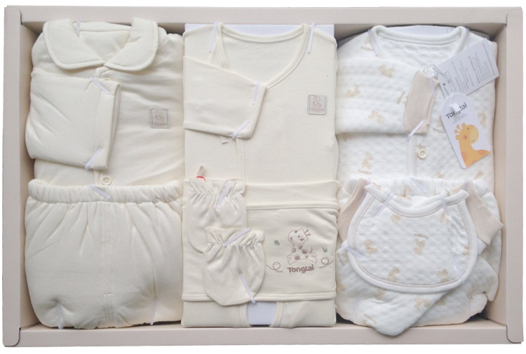 Tong Taiqiu bé ấm dày bông quà tặng hộp quà tặng sơ sinh cho bé trăng tròn áo khoác cotton đặt hộp quà - Bộ quà tặng em bé đồ sơ sinh