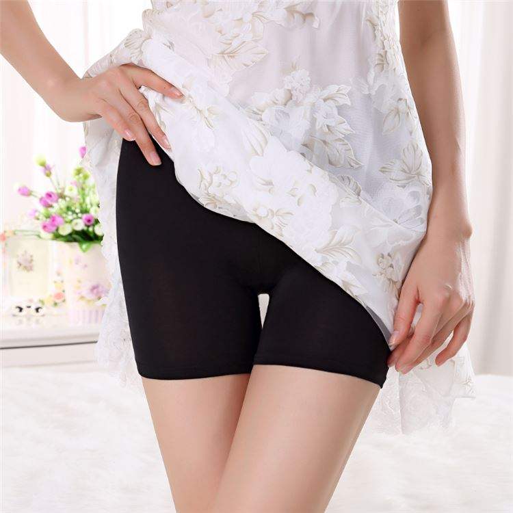 quần lót womens bông trung niên eo cao cỡ lớn bằng phẳng góc quần short chất béo mm mẹ bốn-góc quần quần an toàn chống ánh sáng