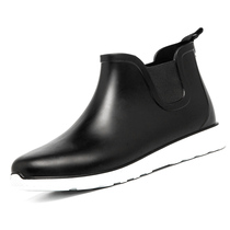 Early spring comfortable Japanese fashion mens rain shoes short tube outdoor rain boots non-slip waterproof rubber shoes Low-top wear-resistant galoshes