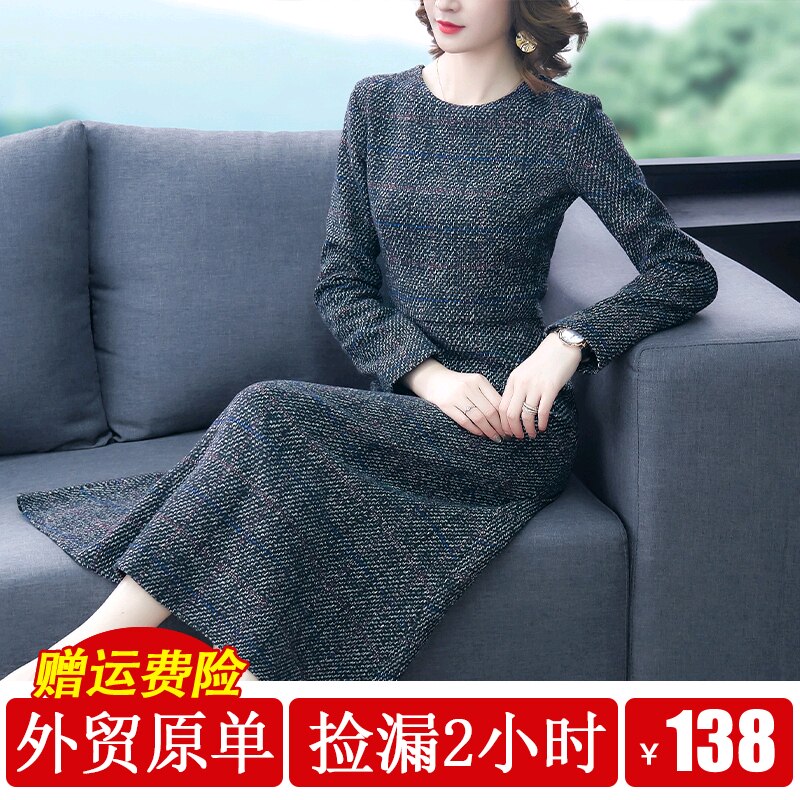 Noble Lady wide, long sleeve foreign dress, big size for women, 50-year-old mother of spring and summer clothes