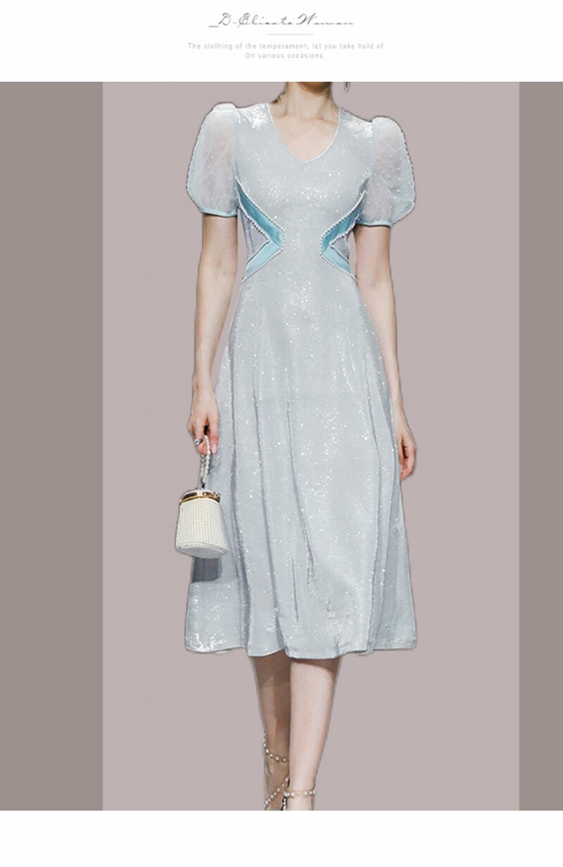 Шелковое летнее платье, городской стиль 