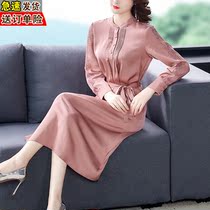 Jumpsuit Nordic Large size womens fashion early autumn cotton linen skirt long sleeve spring and autumn dress middle-aged mother Spring