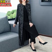 2021 new womens coat wide lady mid-autumn windbreaker large size noble lady western style coat noble