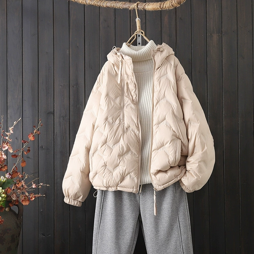 Зимний пуховик с молнией, бархатная куртка, 2023, свободный крой, утиный пух