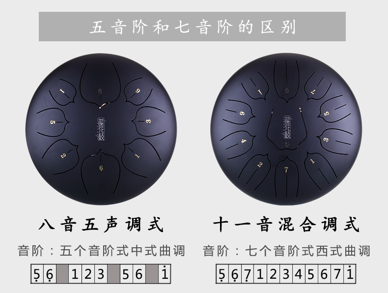Trống Ethereal trống 12 inch 11 âm trống không quên trống lo lắng trống đĩa thép lưỡi trống người mới bắt đầu nhạc cụ trẻ em - Nhạc cụ dân tộc sáo huyên