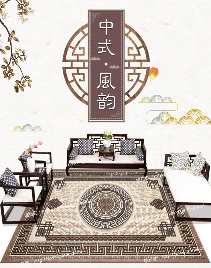 Mongolia imported pure wool gray themed shearing pattern personality living room tea several bedroom study decoration carpet