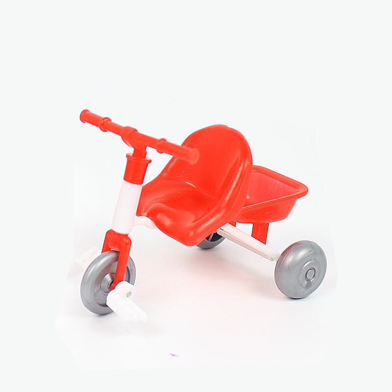 Xuất khẩu câm Xianba phụ kiện chính hãng cảnh nhỏ Kelly búp bê xe đạp ba bánh chơi đồ chơi cảnh nhà làm đồ chơi từ chai nhựa