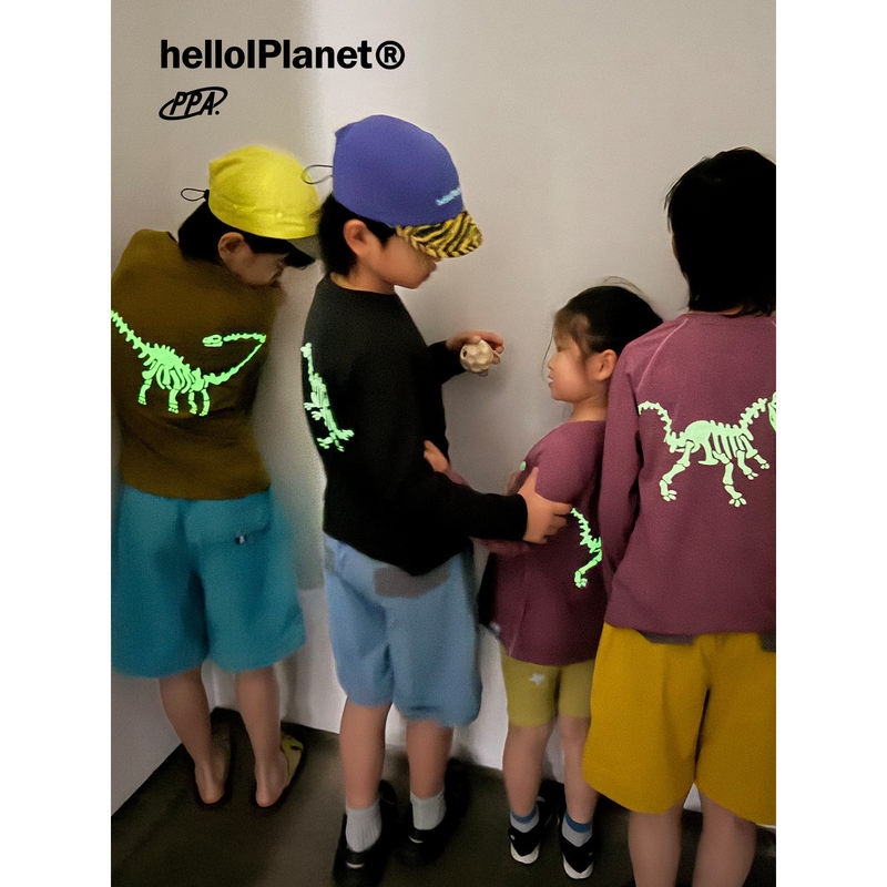 Ppapa Luminous Dinosaur Kidsren's Long-Sleeved Short-Sleeved T-Shirt Sports Quick-Drying Breathable Sweat-Absorbent 813821 913865 Ppapa Luminous Dinosaur Kidsren's Long-Sleeved Short-Sleeved T-Shirt Sports Quick-Drying Breathable Sweat-Absorbent 813821 913865