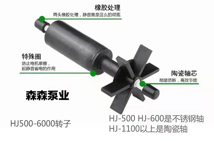 Sensen HJ-500 1100 1500 1500 2500 2200 3000 3000 4500 5500 6000 6000 pump rotor