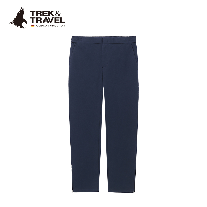 [Elastic Waist] Trektravel German Flying Eagle Casual Pants Men's Zipper Cuffs Spring and Autumn Slim Fit All-Cotton Long Pants