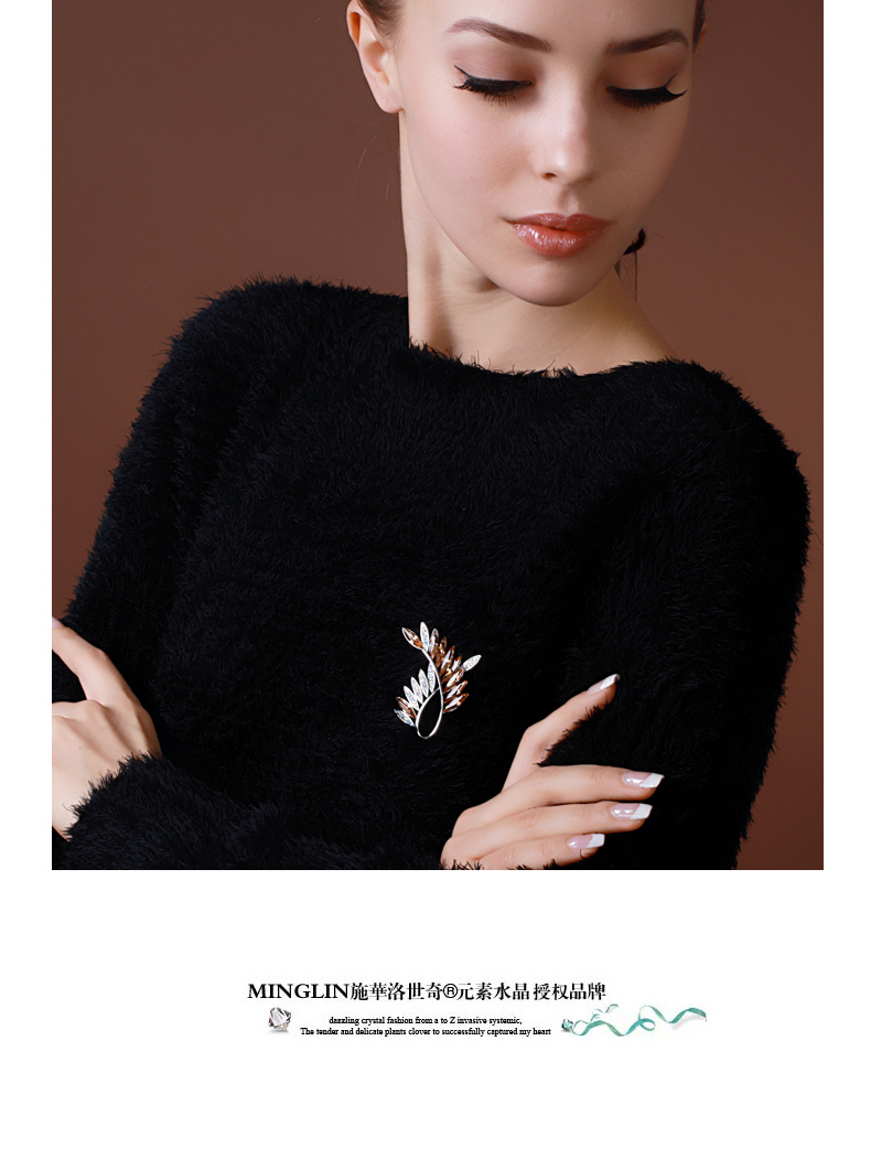 Broche femme en cristal autrichien - Ref 1187755 Image 14