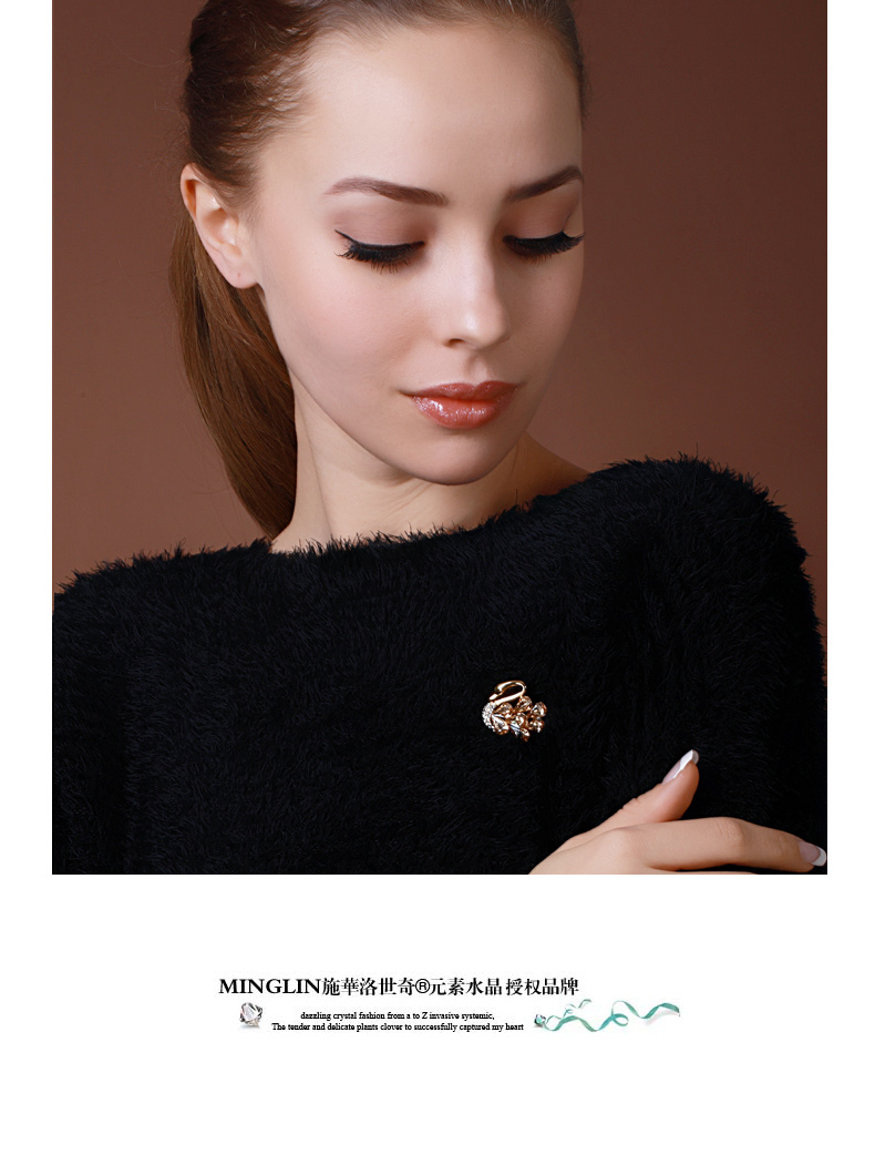 Broche femme en cristal autrichien - Ref 1187759 Image 7
