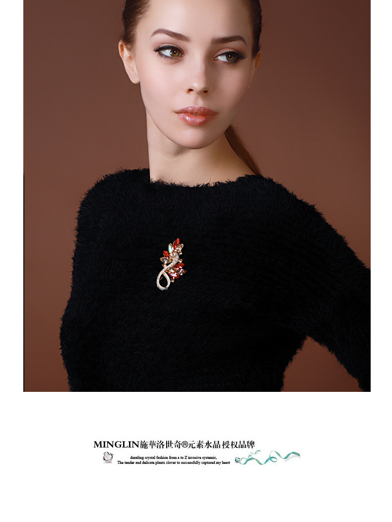 Broche femme en cristal autrichien - Ref 1187773 Image 9