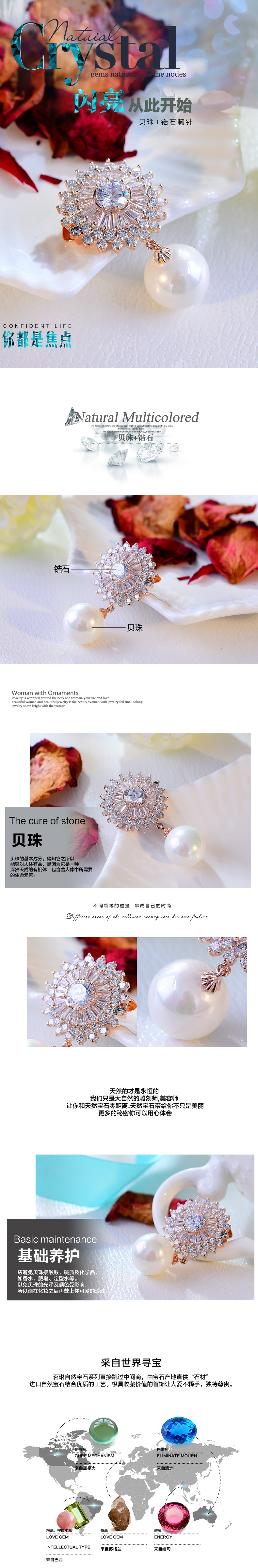 Broche femme en Zircon diamant - Ref 1187750 Image 7